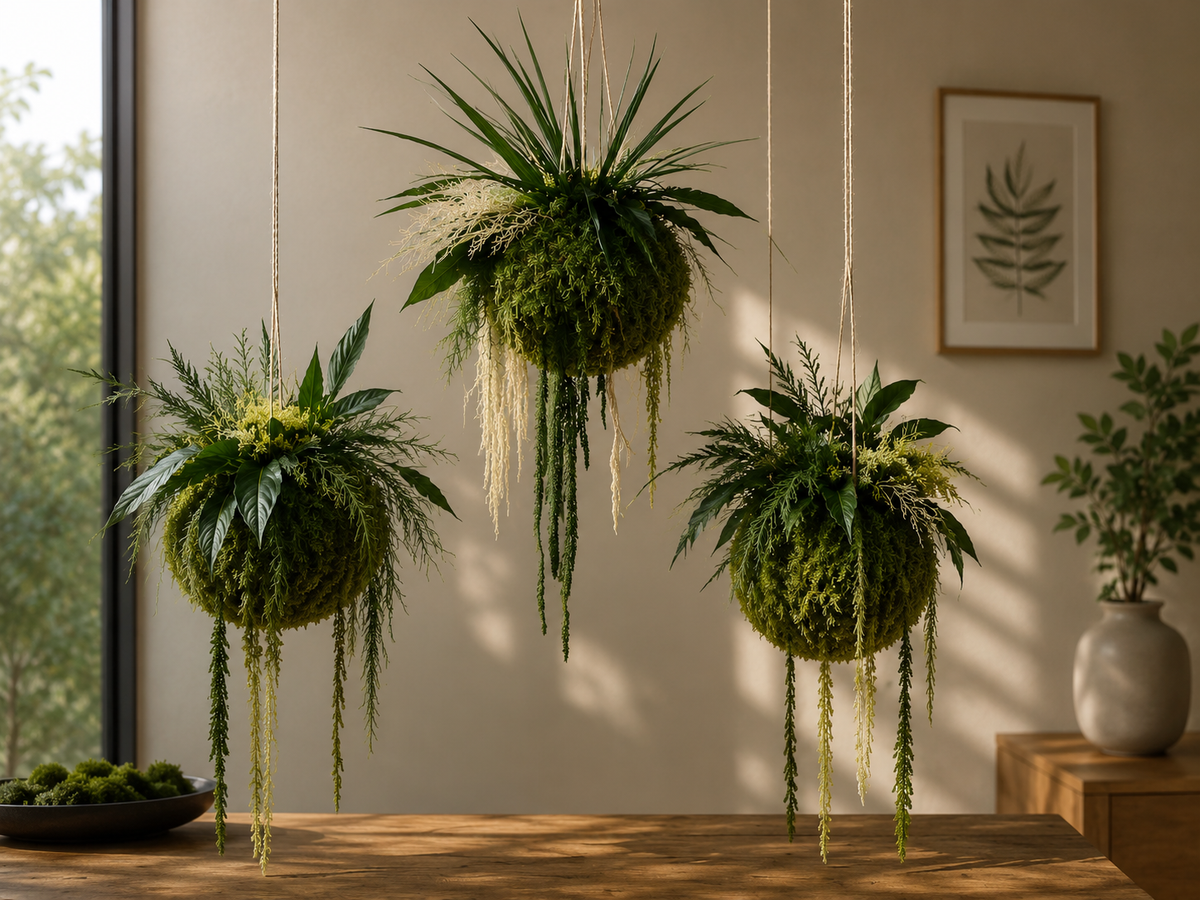 Kokedama Stabilisé- Suspension végétale raffinée