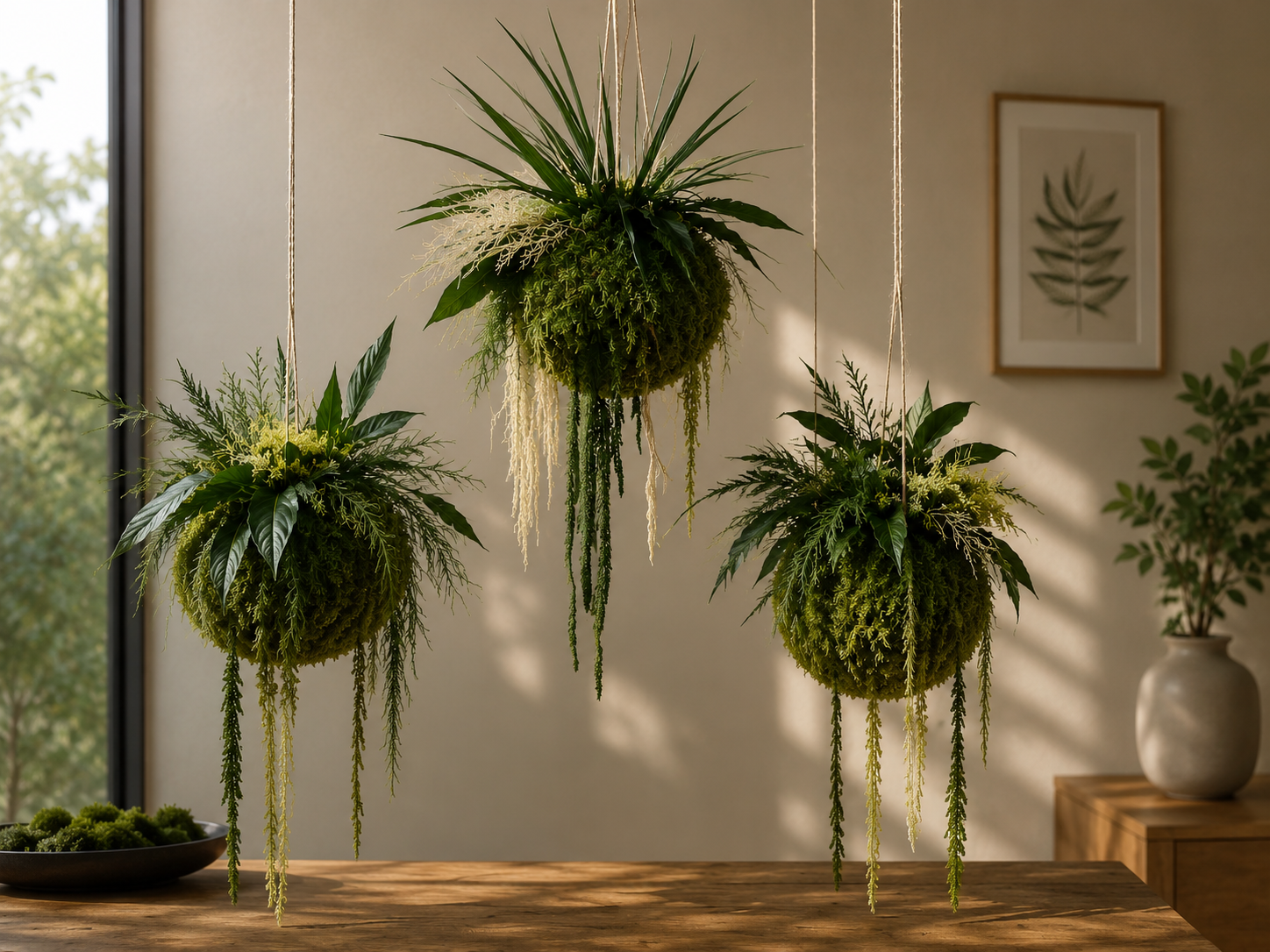 Kokedama Stabilisé- Suspension végétale raffinée