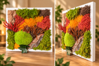 Tableau végétal stabilisé 22 × 22 cm – Évasion Nature ou Éclat d’Automne