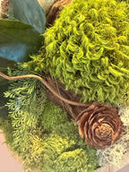 Cadre végétal stabilisé ovale – Décoration murale naturelle artisanale