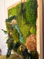 Cadre végétal stabilisé 50×50 cm – Pièce unique artisanale