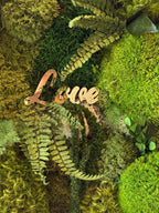 Cadre végétal stabilisé 30×30 cm – Décoration murale LOVE