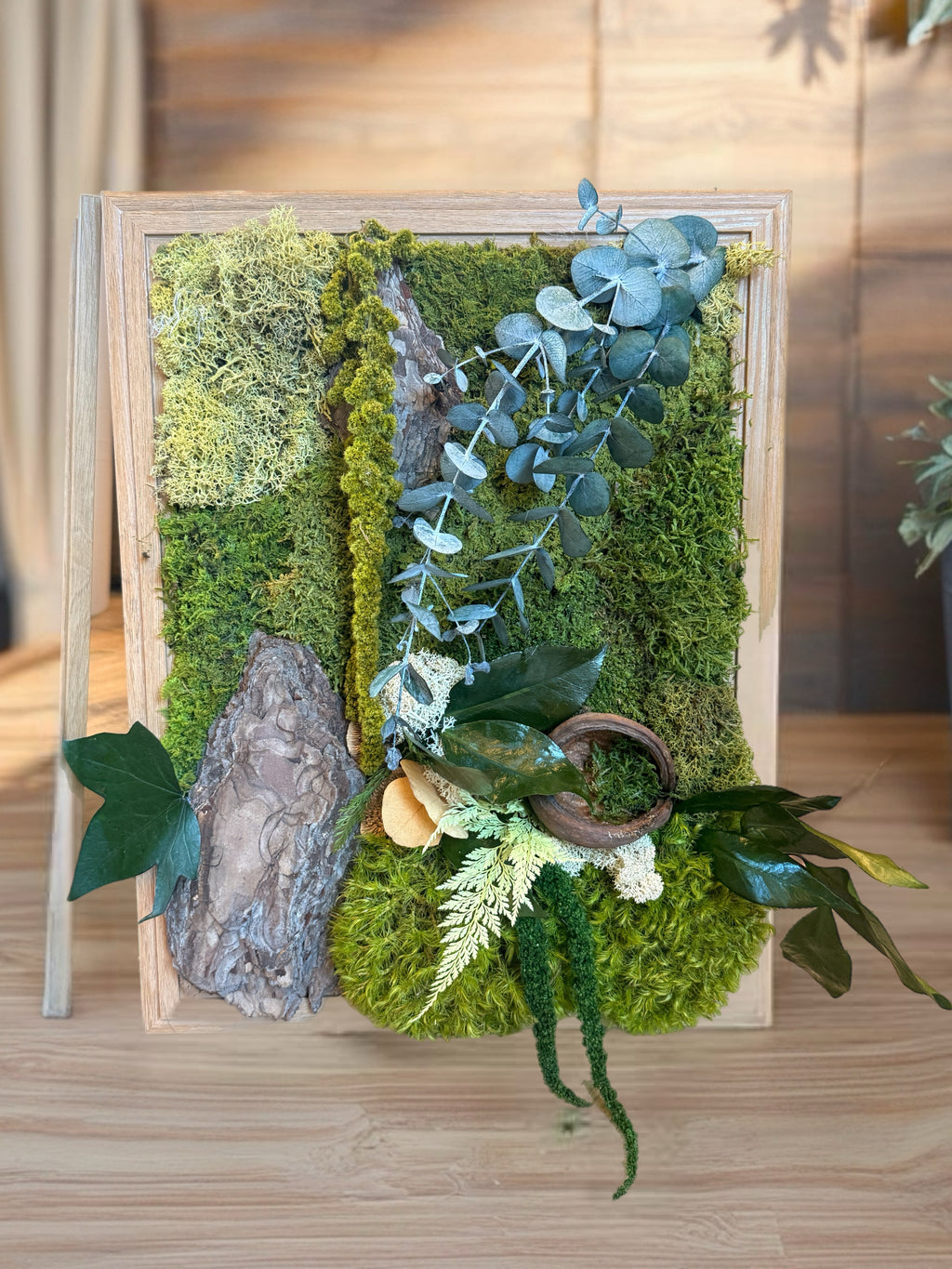 Tableau végétal stabilisé 46 × 35 cm- Écorce Sauvage