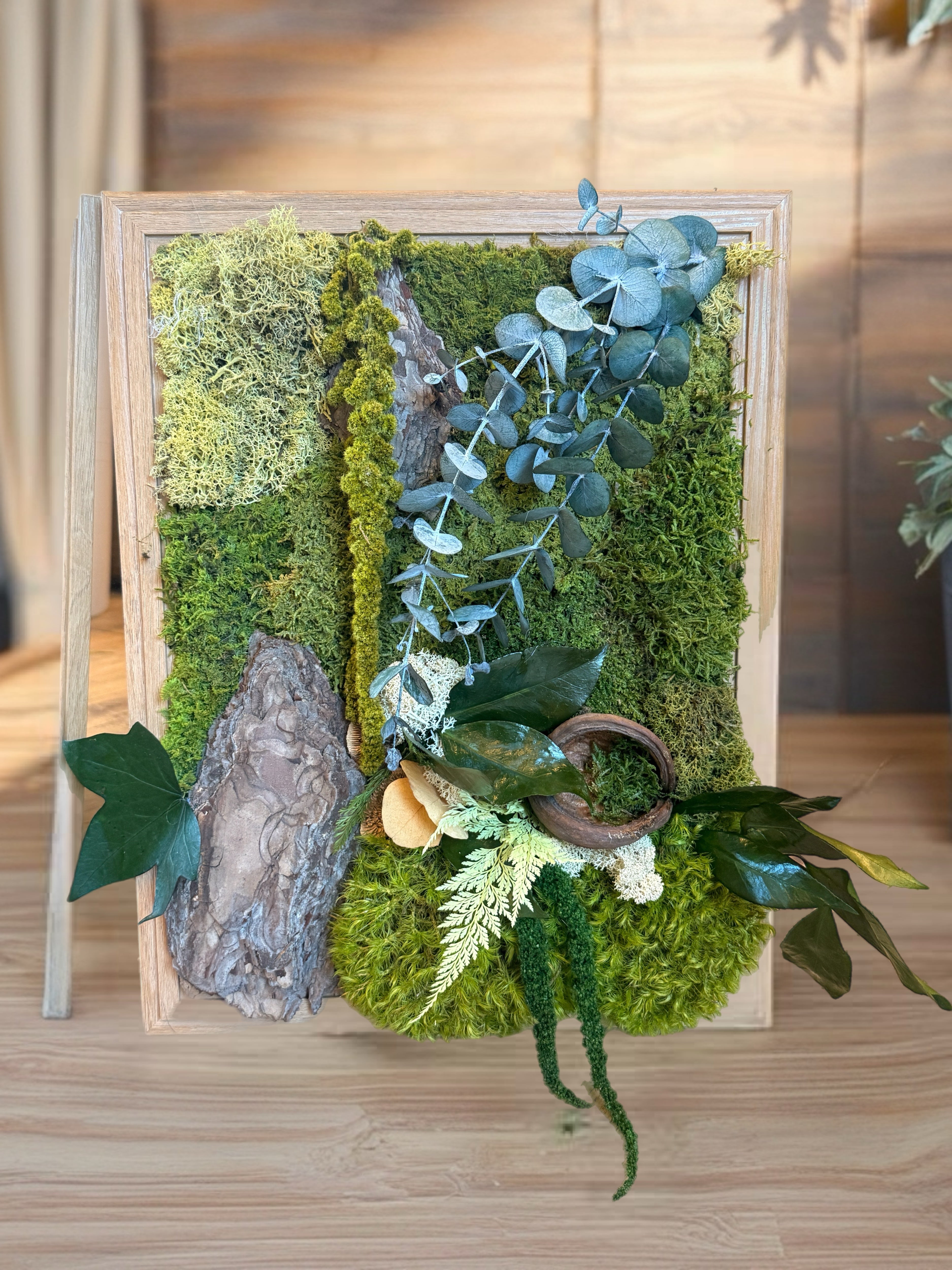 Tableau végétal stabilisé 46 × 35 cm- Écorce Sauvage