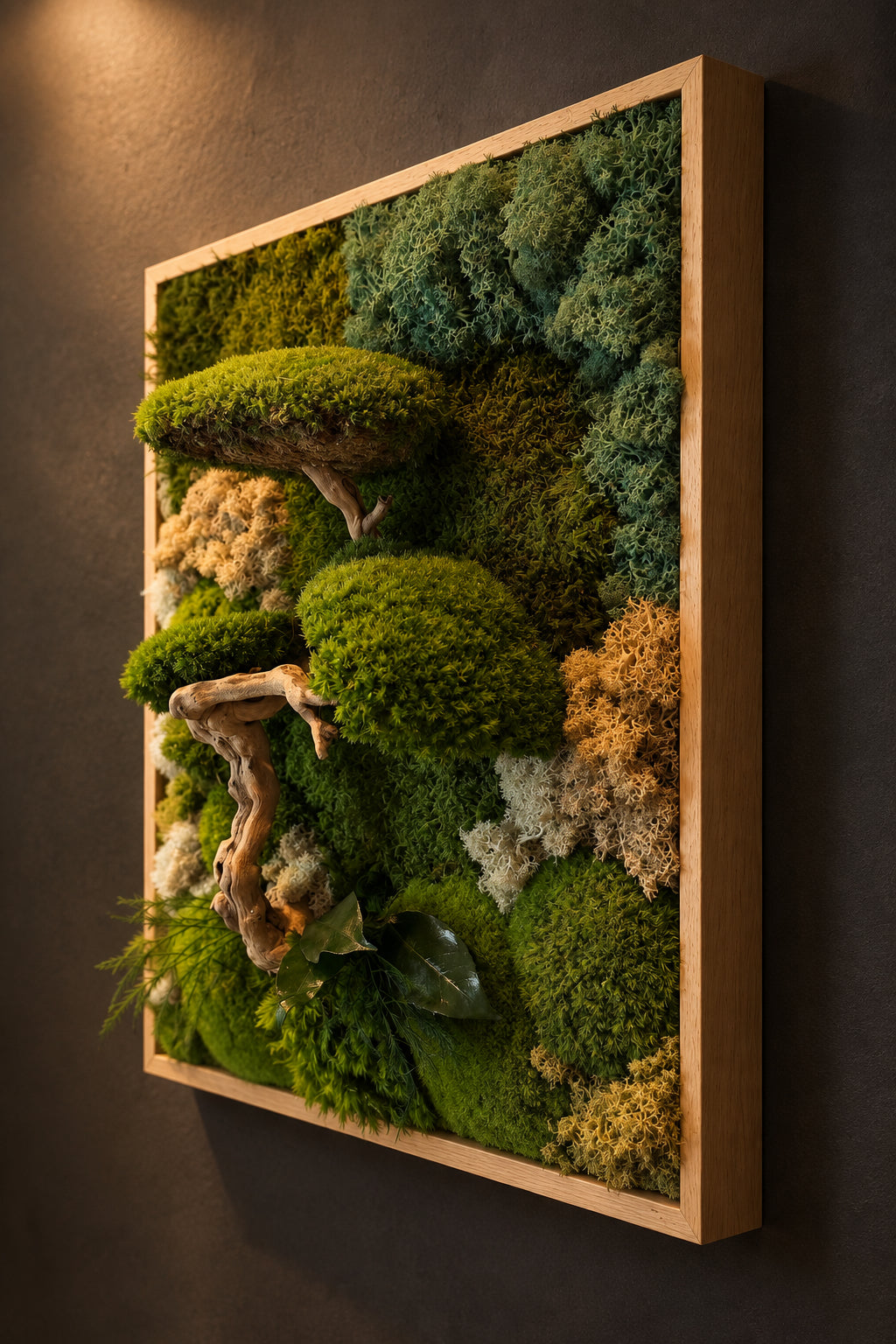 Tableau végétal stabilisé bonsaï, œuvre unique-Naturencadre 