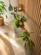 Centre de Table en Bois de Mopani – Végétaux Stabilisés- luxe et élégance