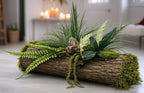 Jardinière stabilisée artisanale – Centre de table végétal en écorce et mousses | Naturencadre
