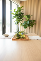 Centre de table haut de gamme stabilisé en écorce naturelle – 60x30 cm | Pièce unique artisanale