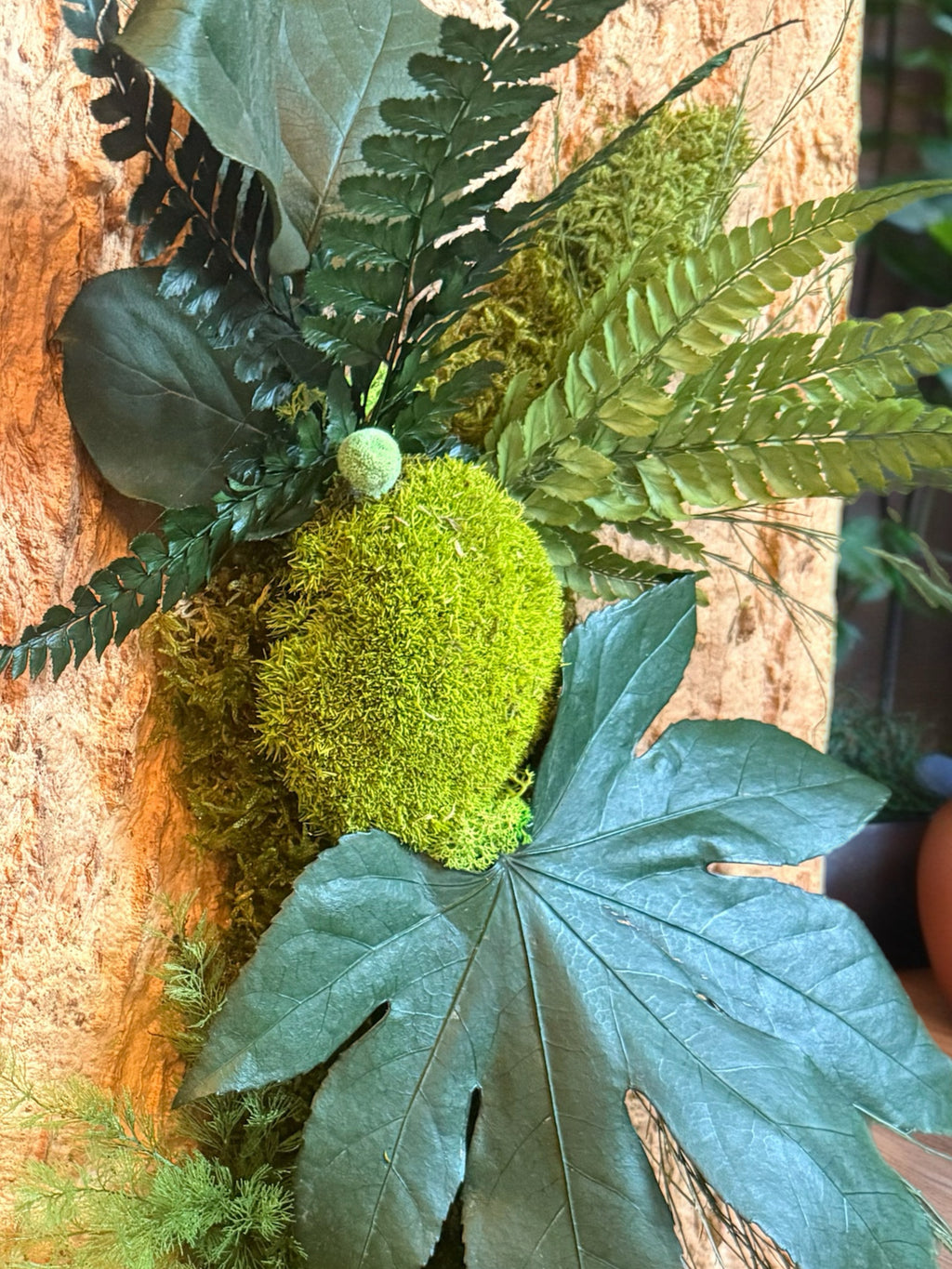 Cadre végétal stabilisé en écorce naturelle – 60x30 cm | Pièce unique artisanale