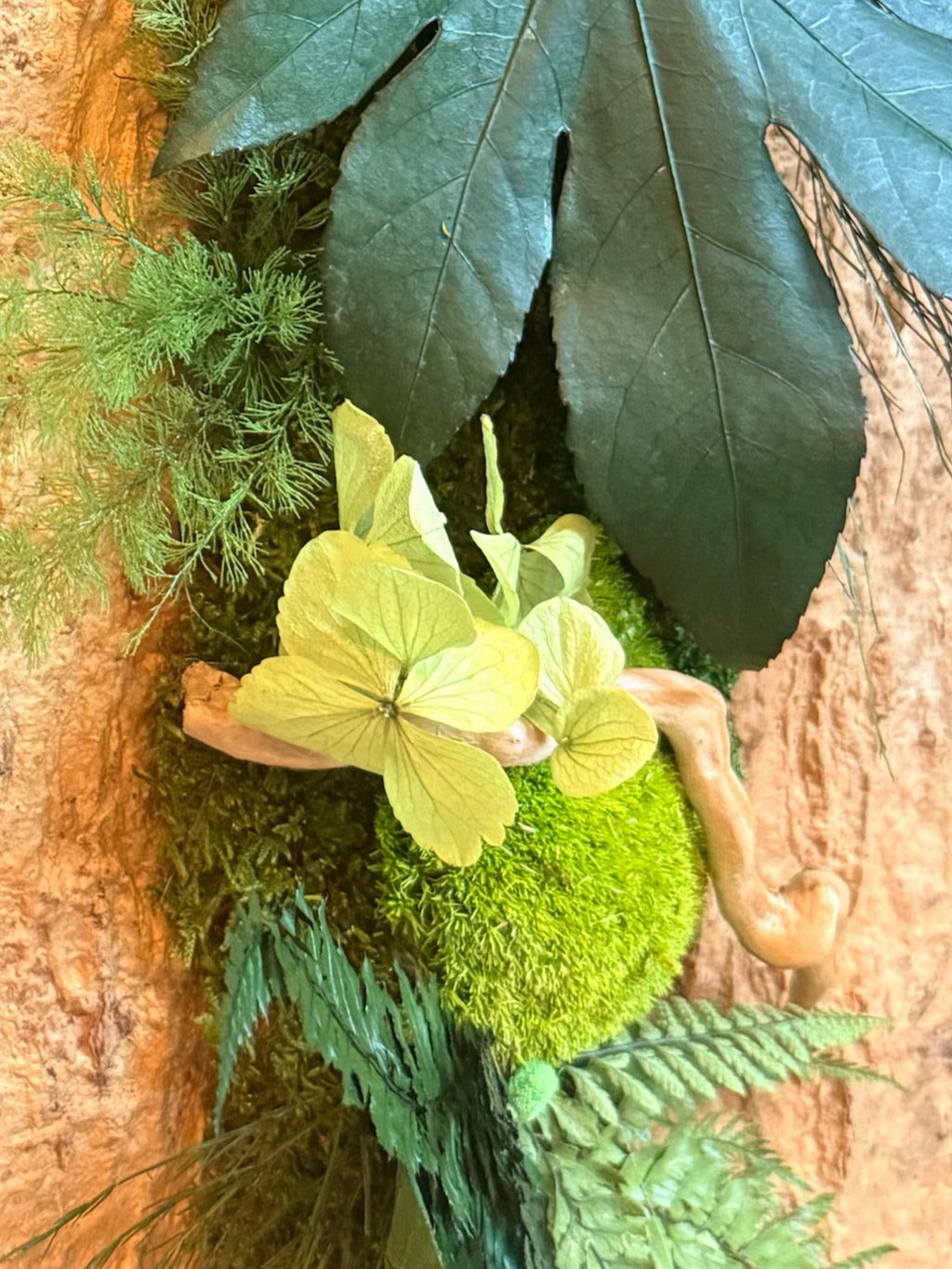 Cadre végétal stabilisé en écorce naturelle – 60x30 cm | Pièce unique artisanale
