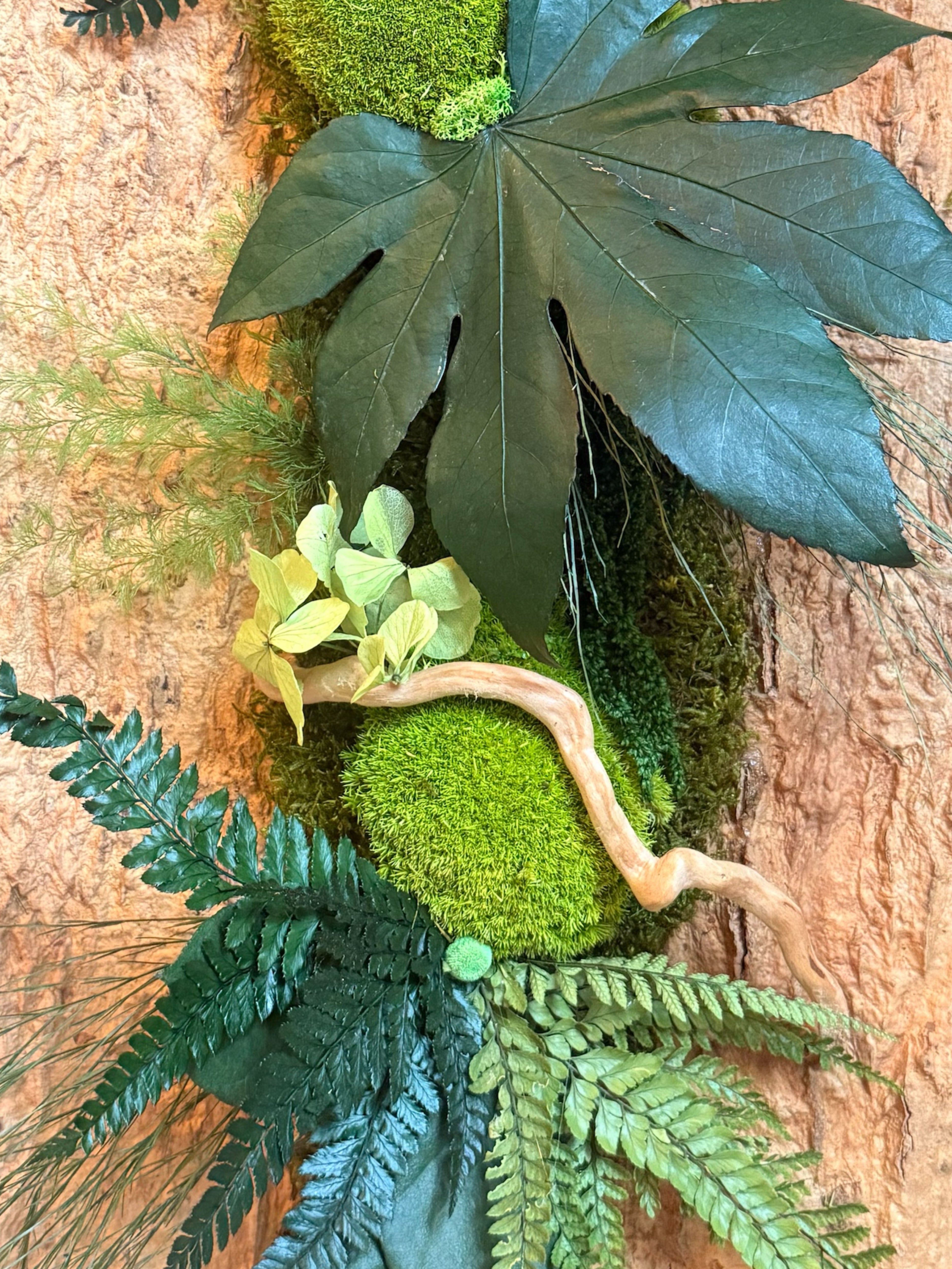 Cadre végétal stabilisé en écorce naturelle – 60x30 cm | Pièce unique artisanale