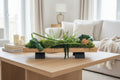 Centre de table végétal stabilisé en bois naturel avec mousses, fougères et cœur en bois – décoration zen sans entretien Naturencadre