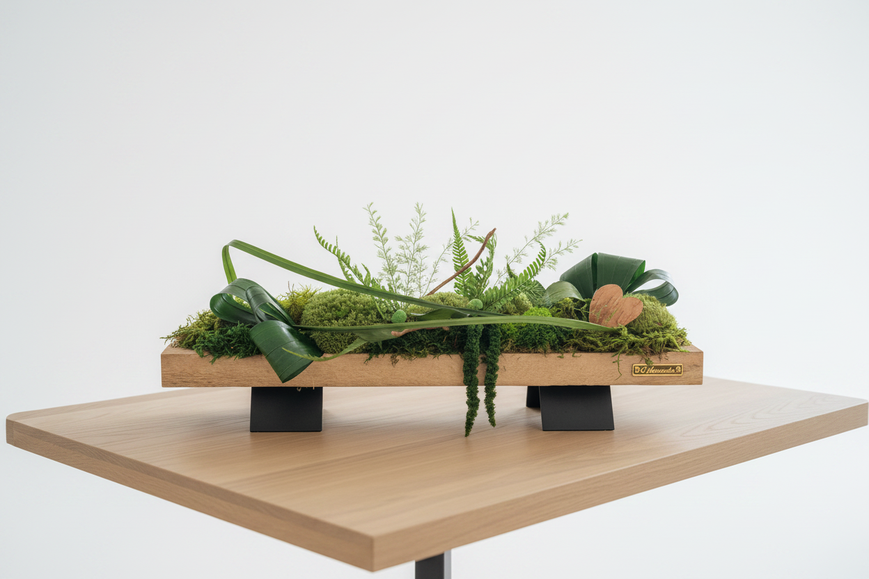 Centre de table végétal stabilisé 46 cm – Évasion Nature