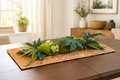 Centre de table haut de gamme stabilisé en écorce naturelle – 60x30 cm | Pièce unique artisanale