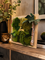 Cadre Végétal Stabilisé Personnalisé 30×30 cm – Tableau Zen en Bois | Naturencadre