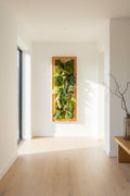 Grand tableau mural en végétaux stabilisés et branche naturelle de bois flotté véritable, architecture en relief haut de gamme 