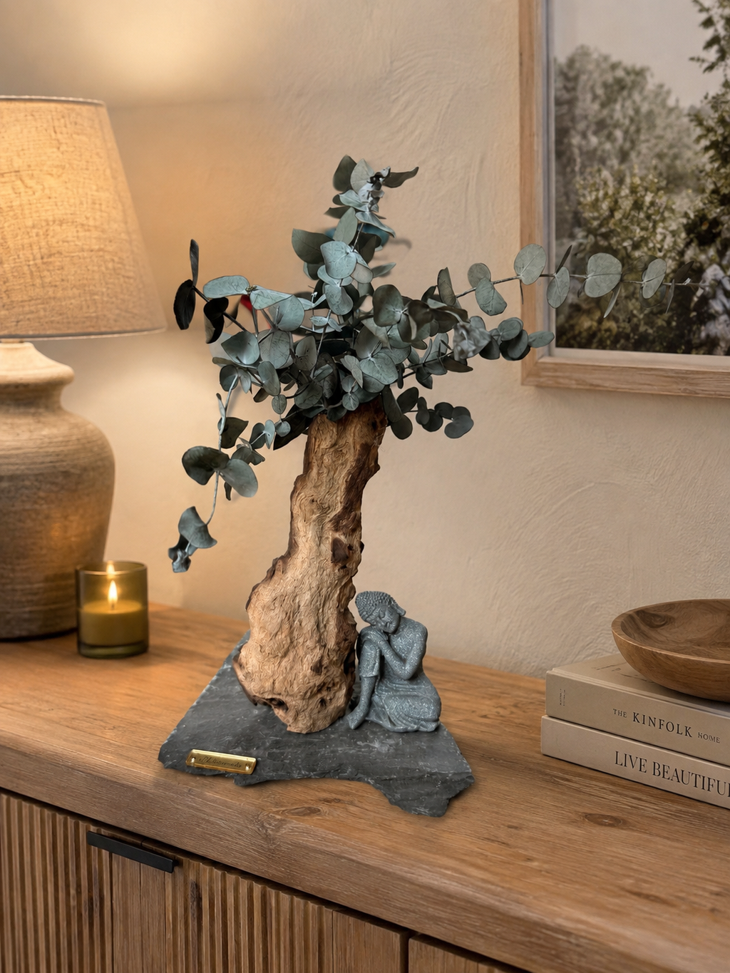 Bonsaï de la Sérénité – Bois de Mopani & Eucalyptus Stabilisé
