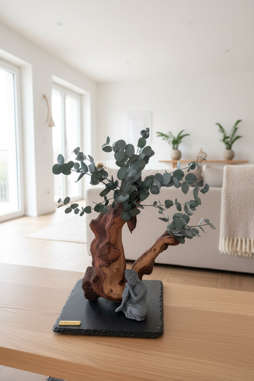 Bonsaï de la Sérénité – Bois de Mopani & eucalyptus stabilisé