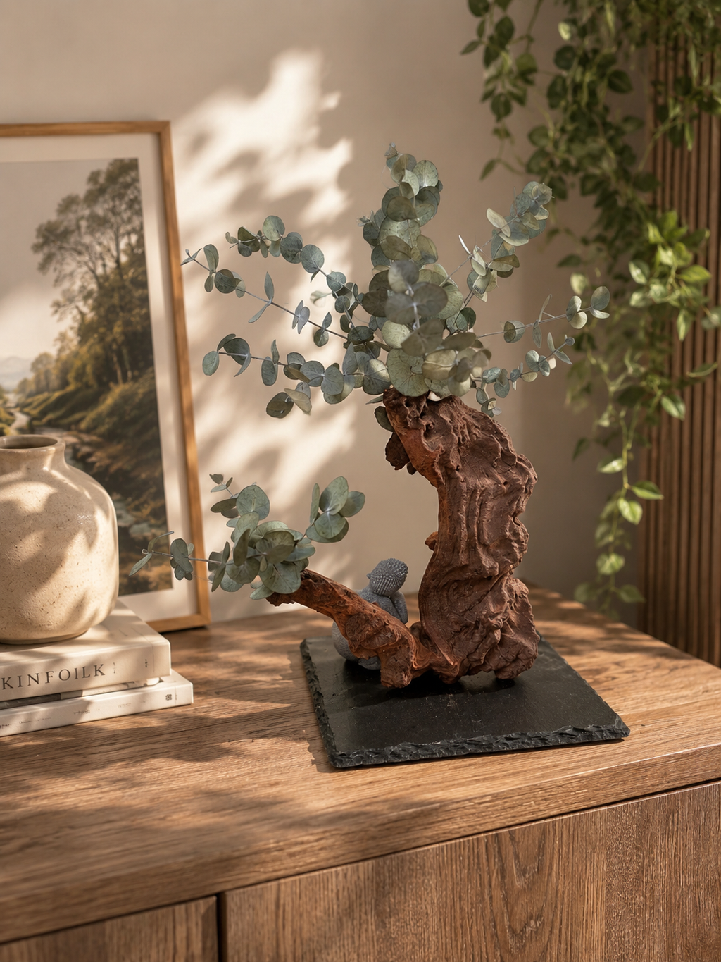 Bonsaï de la Sérénité – Bois de Mopani & eucalyptus stabilisé