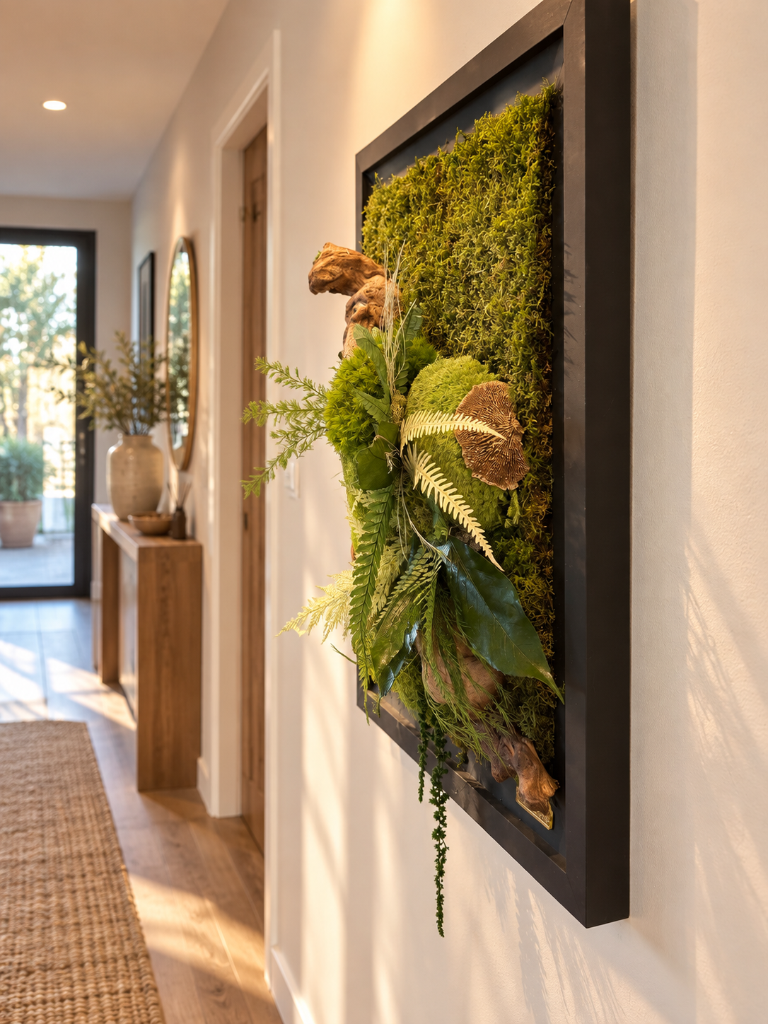 Échappée Sauvage – Tableau végétal stabilisé 3D