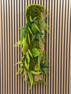 Le Totem végétal – Sculpture murale en écorce, 58 × 23 cm