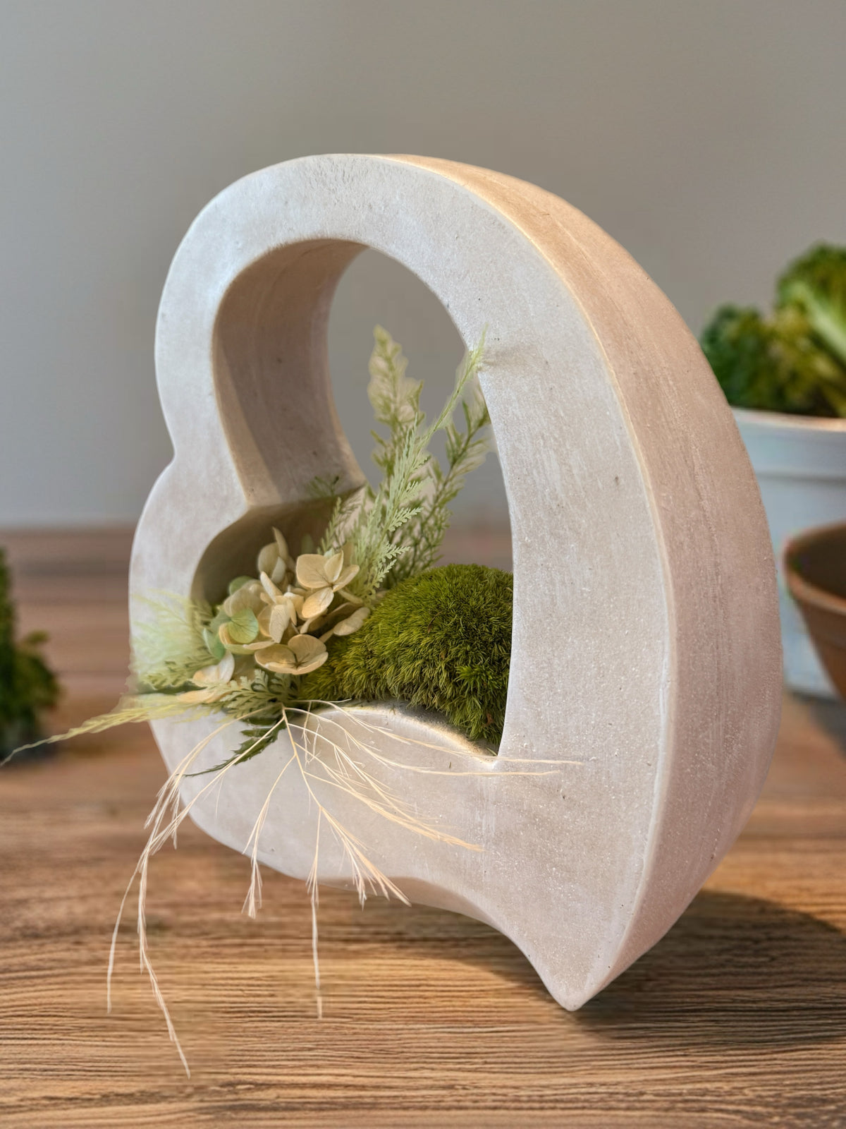 L’Écrin du Cœur – Cœur végétal en fleurs stabilisées