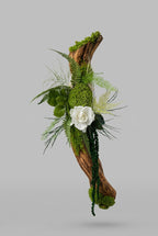 L’Élan de la Nature – Sculpture végétale murale sur liane, 55 cm