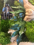 L’Alliance Sauvage – Tableau végétal stabilisé 75 × 75 cm