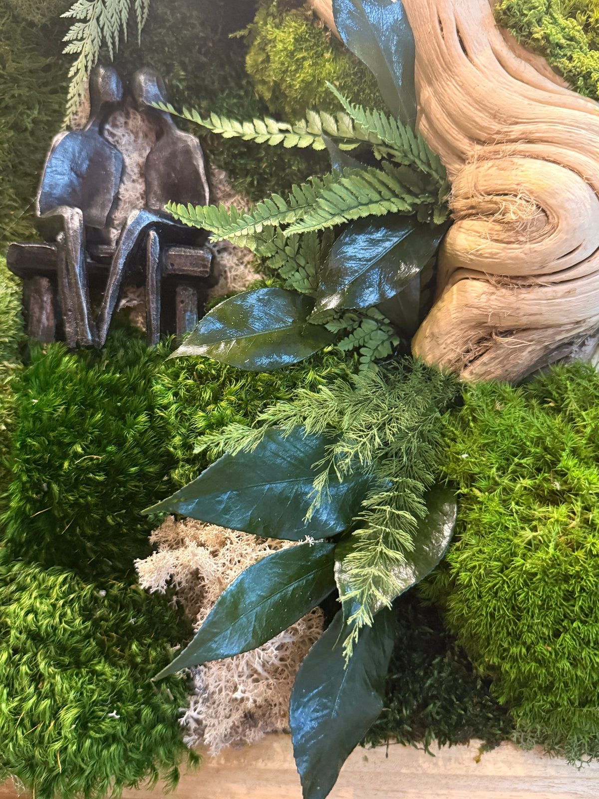 L’Alliance Sauvage – Tableau végétal stabilisé 75 × 75 cm