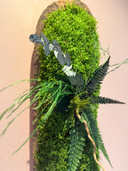 Duo de Cadres Végétaux Stabilisés sur Écorce Naturelle | Mousse & Fougère | 36 x 14 cm