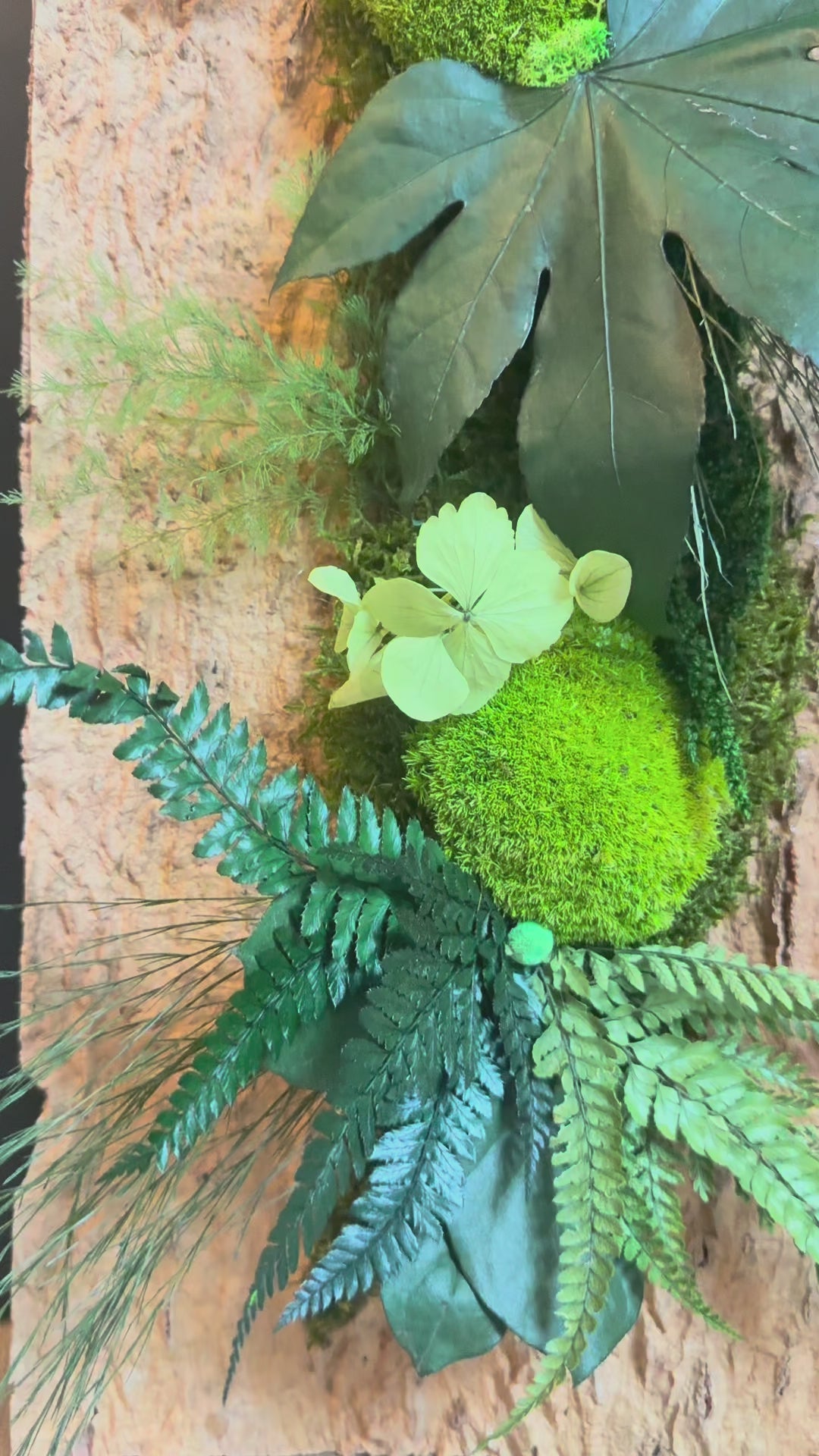 Cadre végétal stabilisé en écorce naturelle – 60x30 cm | Pièce unique artisanale