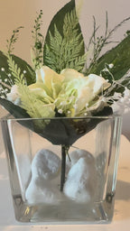 Centre de table gardénia stabilisé – Décoration zen sans entretien