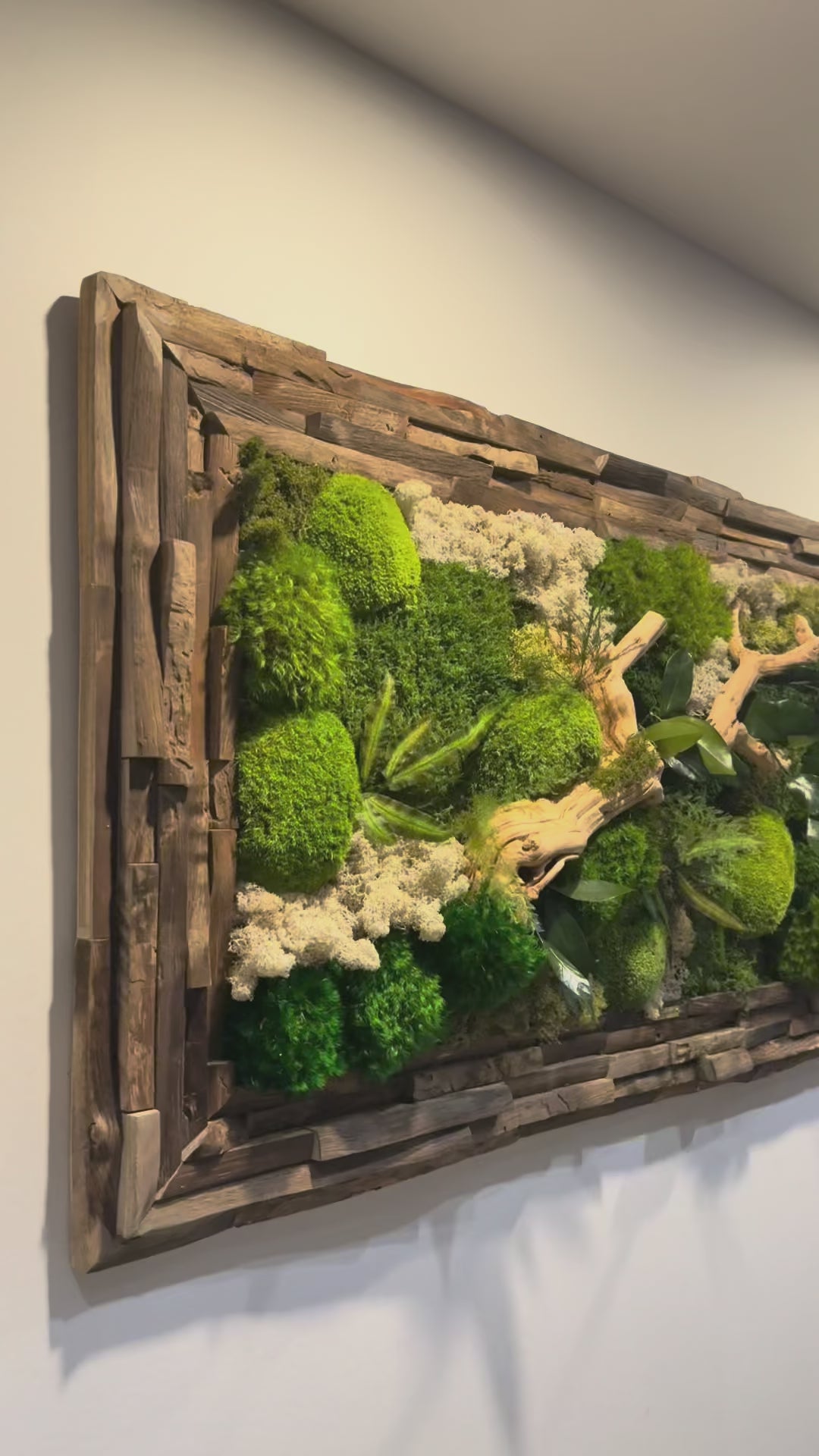 Canopée Sauvage – Tableau végétal stabilisé 125 × 60 cm