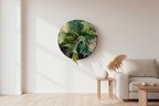 Tableau végétal rond - mise en scène 3D