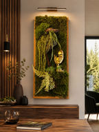 Décoration murale végétale haut de gamme en végétaux stabilisés sans entretien, pièce unique artisanale